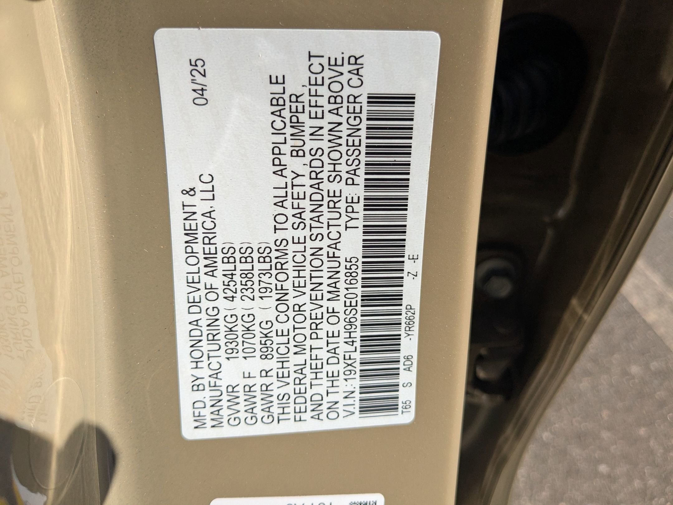 2025 Honda Civic Hatchback Hybrid Sport Touring