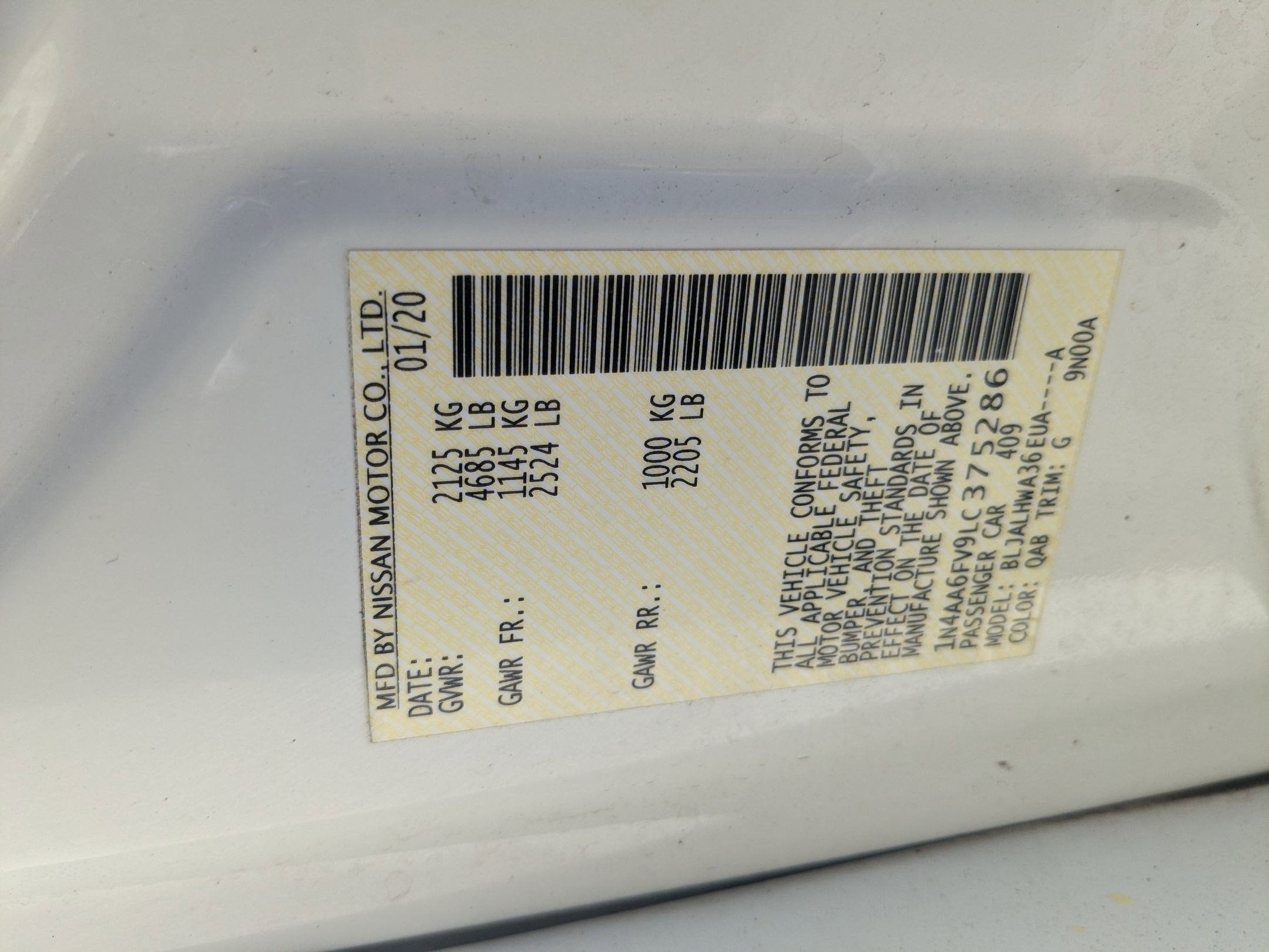 2020 Nissan Maxima Platinum Xtronic CVT