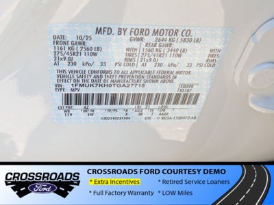 2026 Ford Explorer ST-Line - Crossroads Courtesy Demo