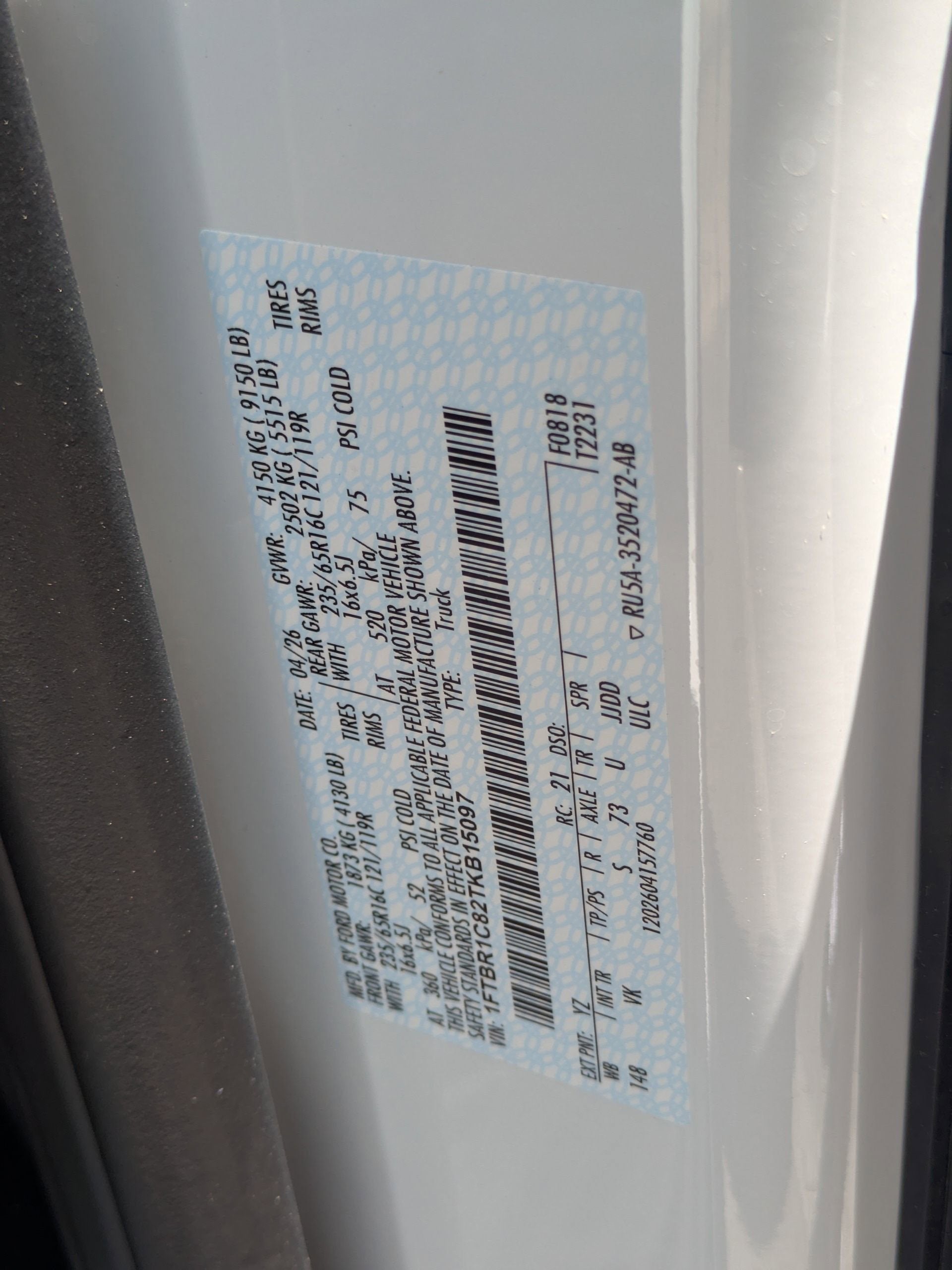 2026 Ford Transit Cargo Van Base
