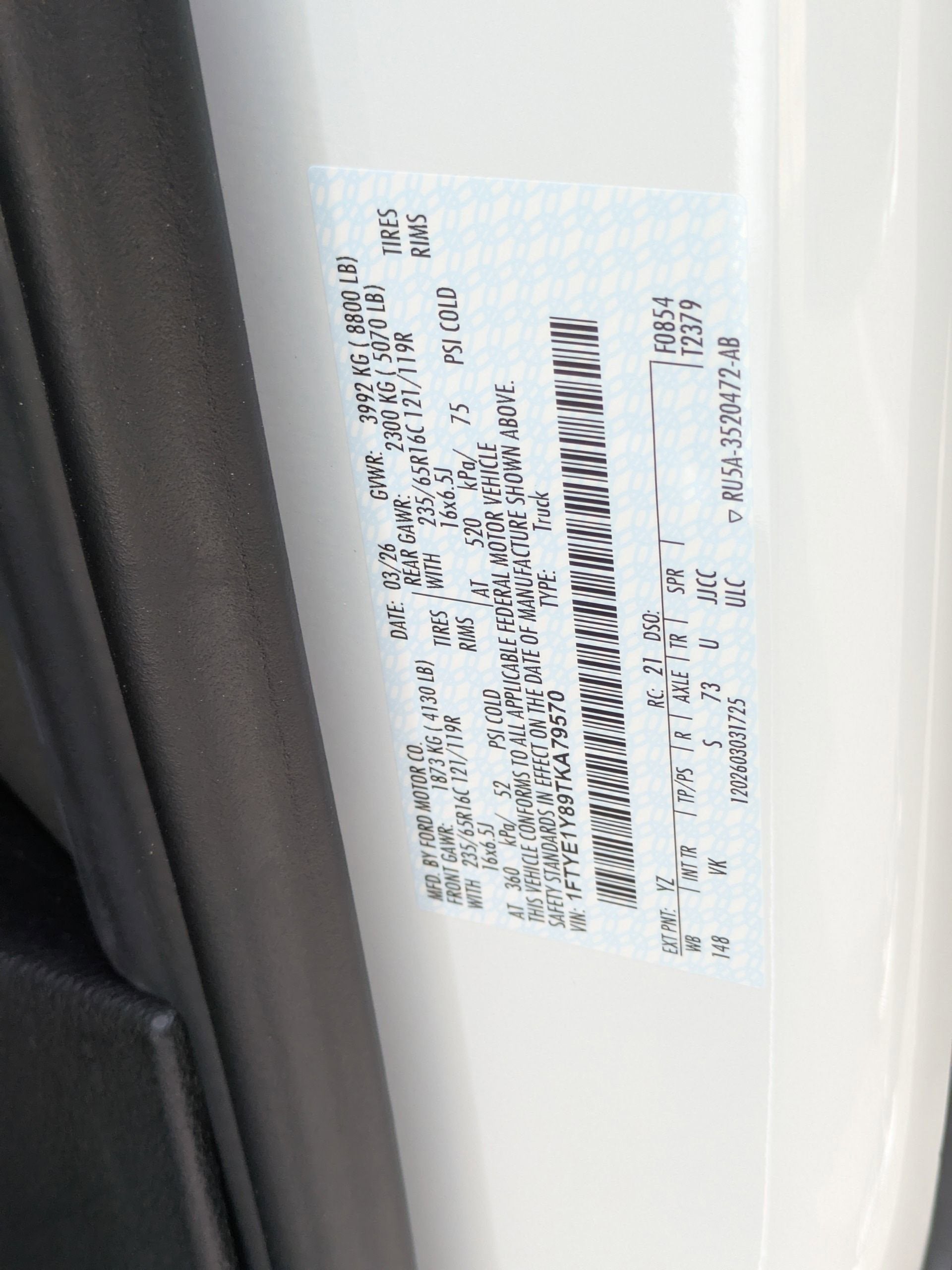 2026 Ford Transit Cargo Van Base