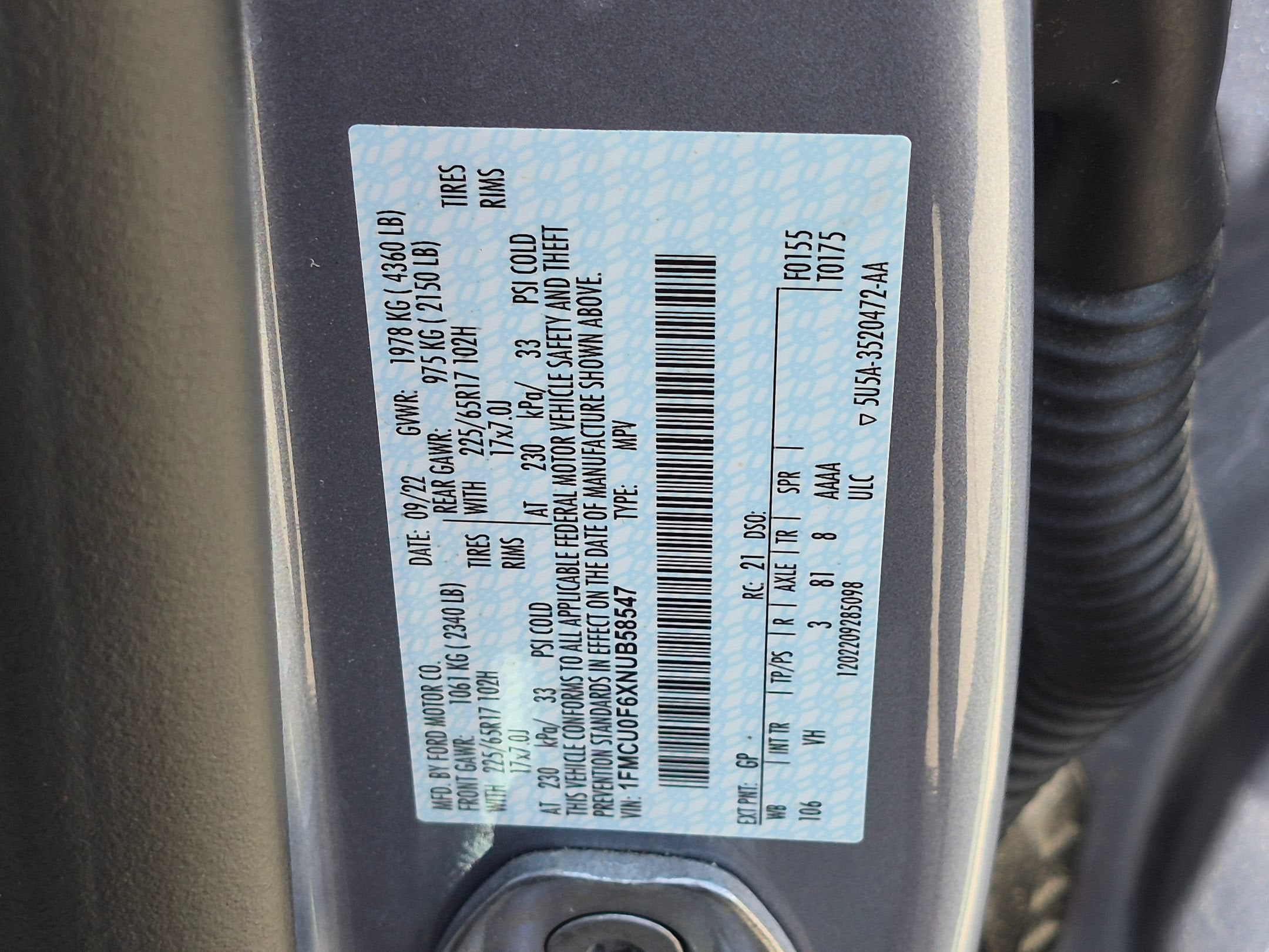 2022 Ford Escape S