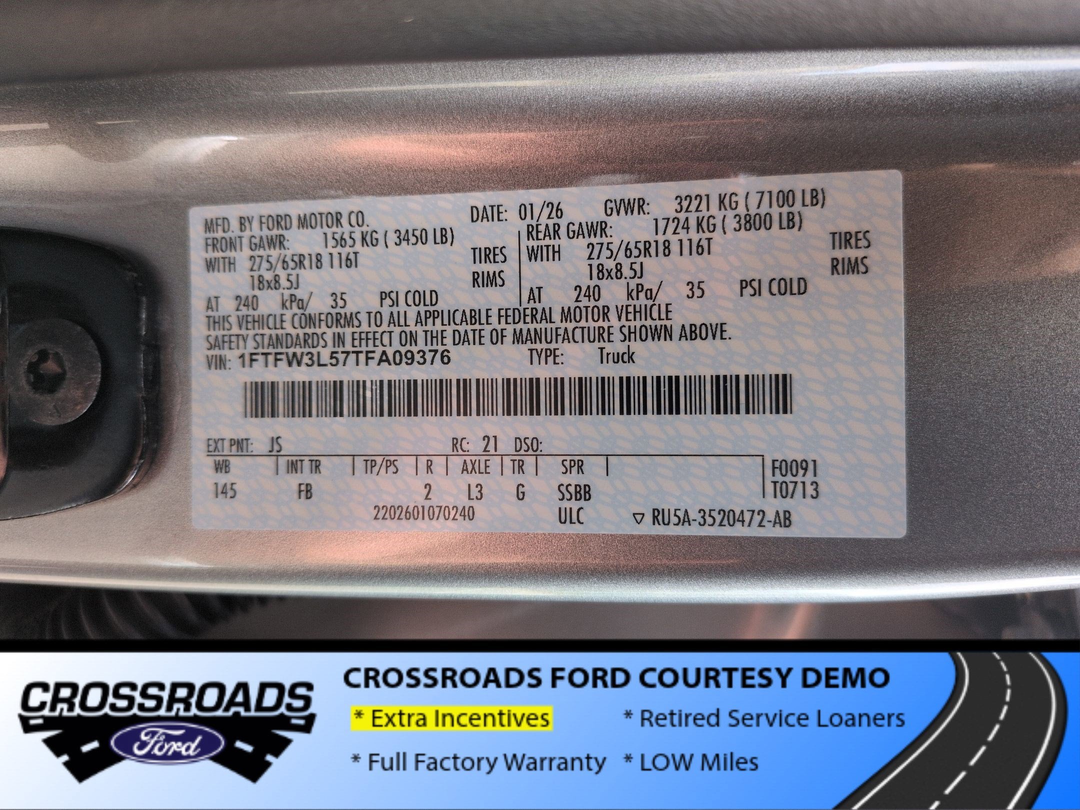 2026 Ford F-150 XLT- Crossroads Courtesy Demo