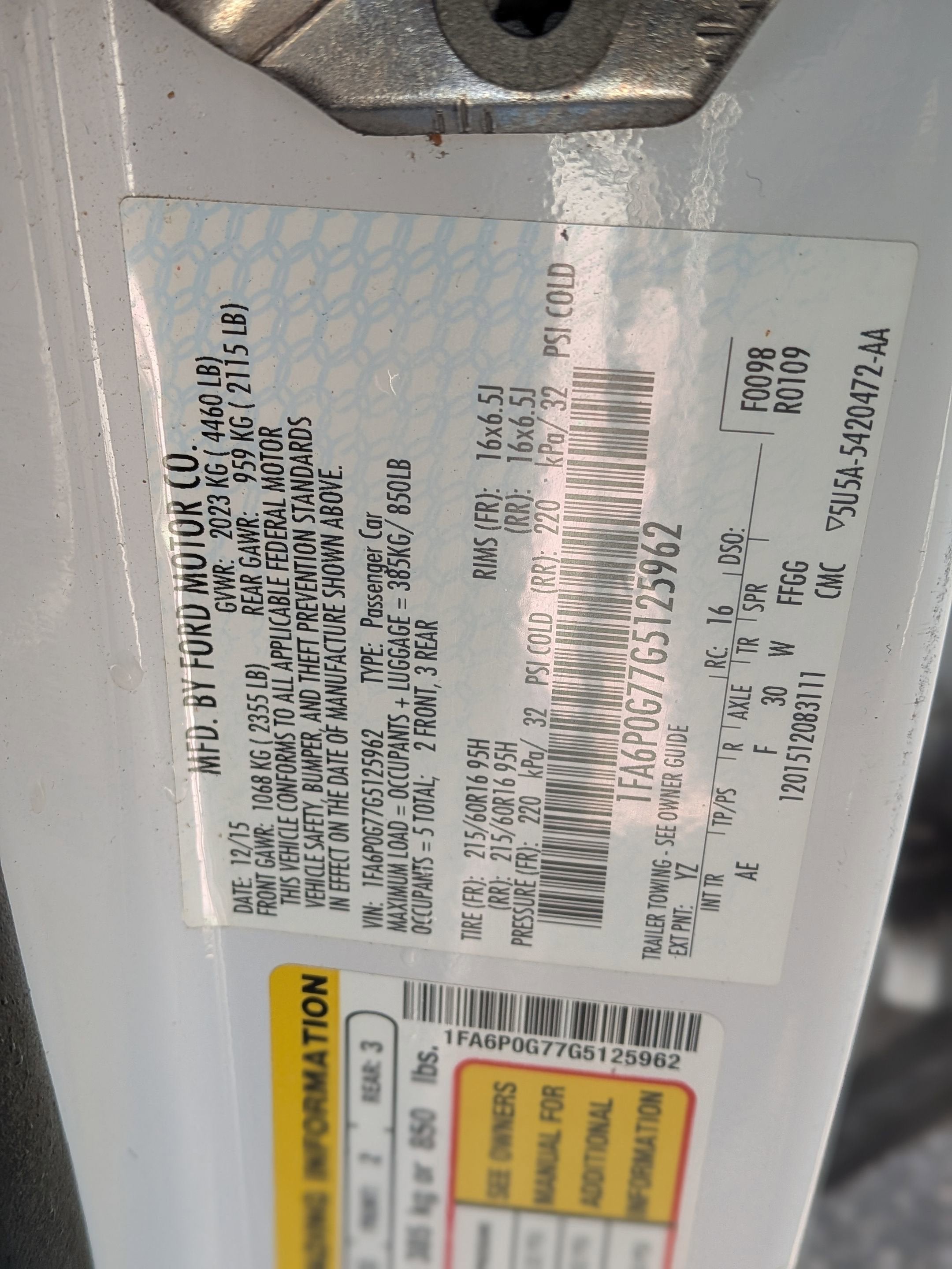 2016 Ford Fusion S