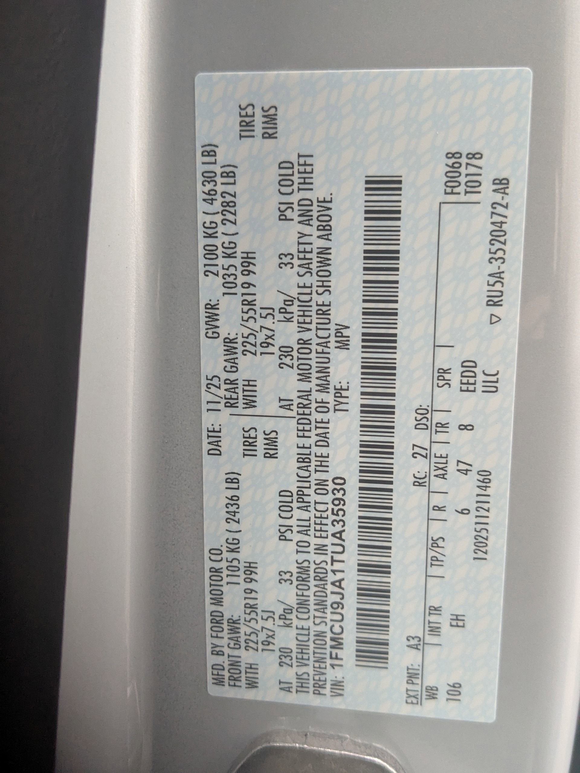 2026 Ford Escape Platinum