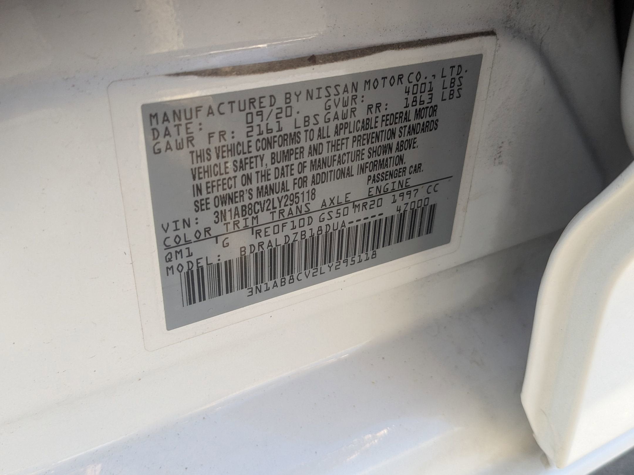 2020 Nissan Sentra SV