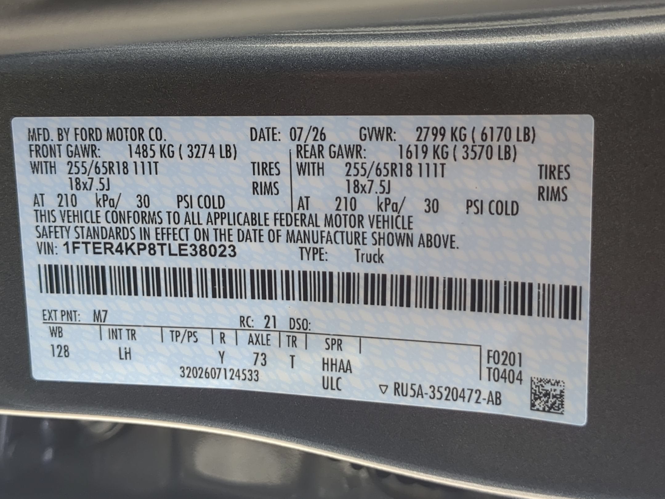 2026 Ford Ranger LARIAT