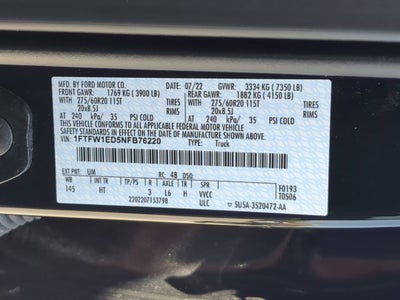 2022 Ford F-150 LARIAT