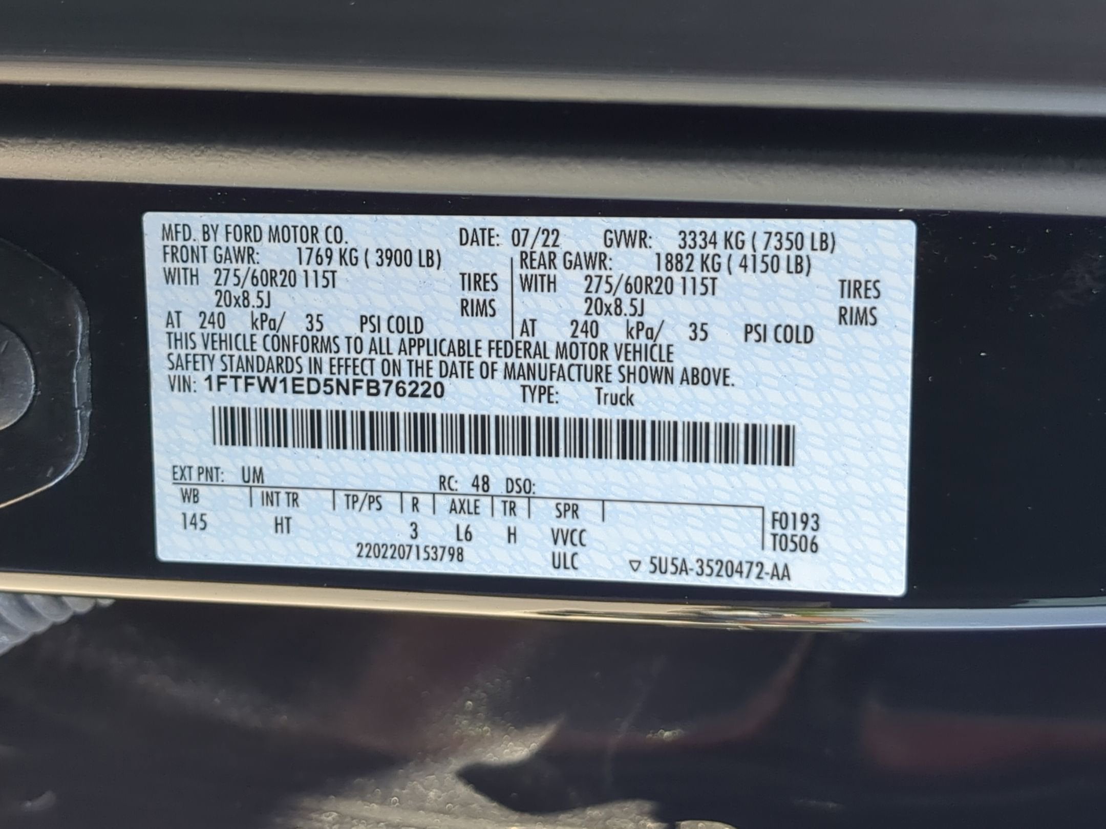 2022 Ford F-150 LARIAT