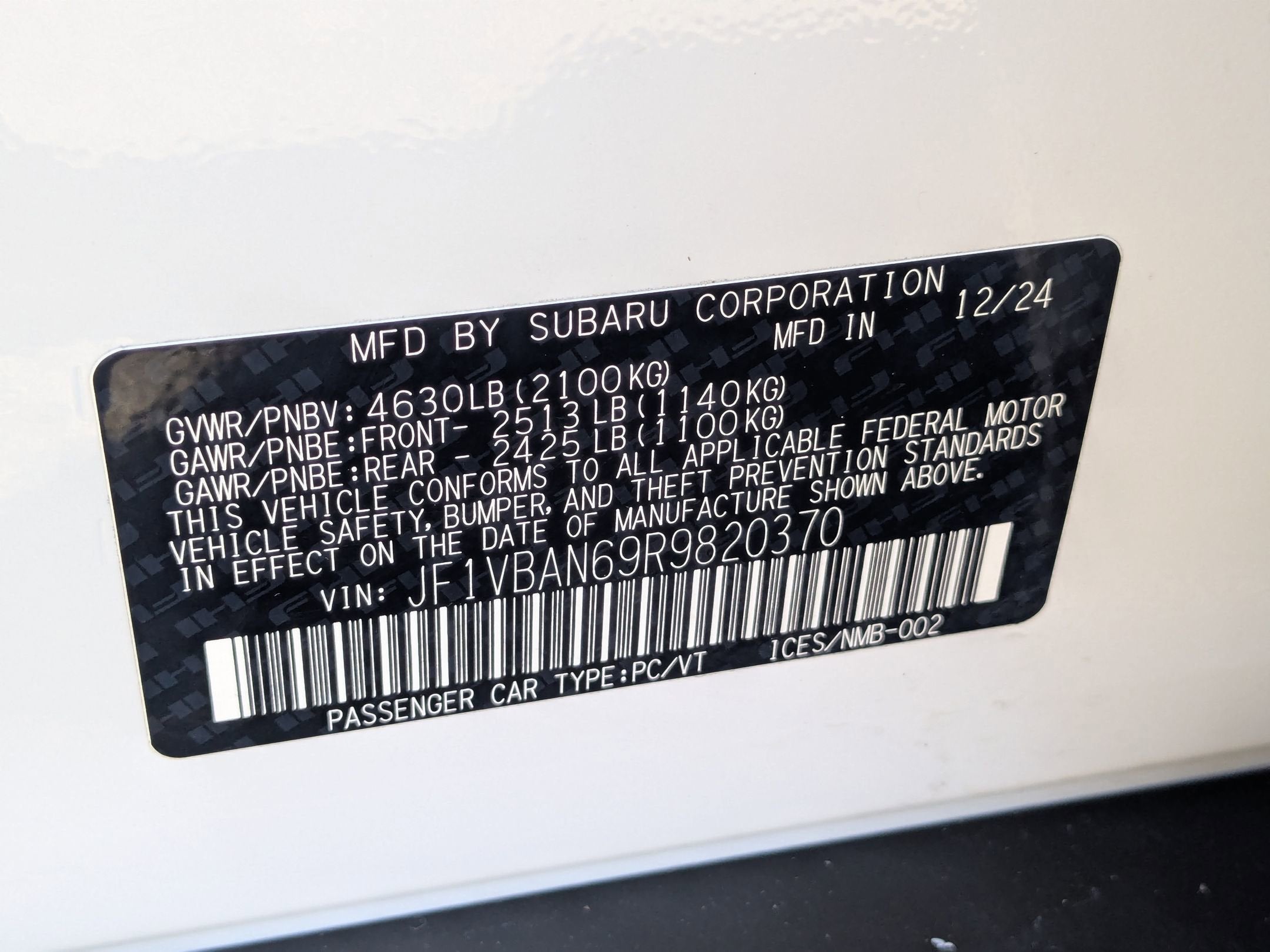 2024 Subaru WRX Limited