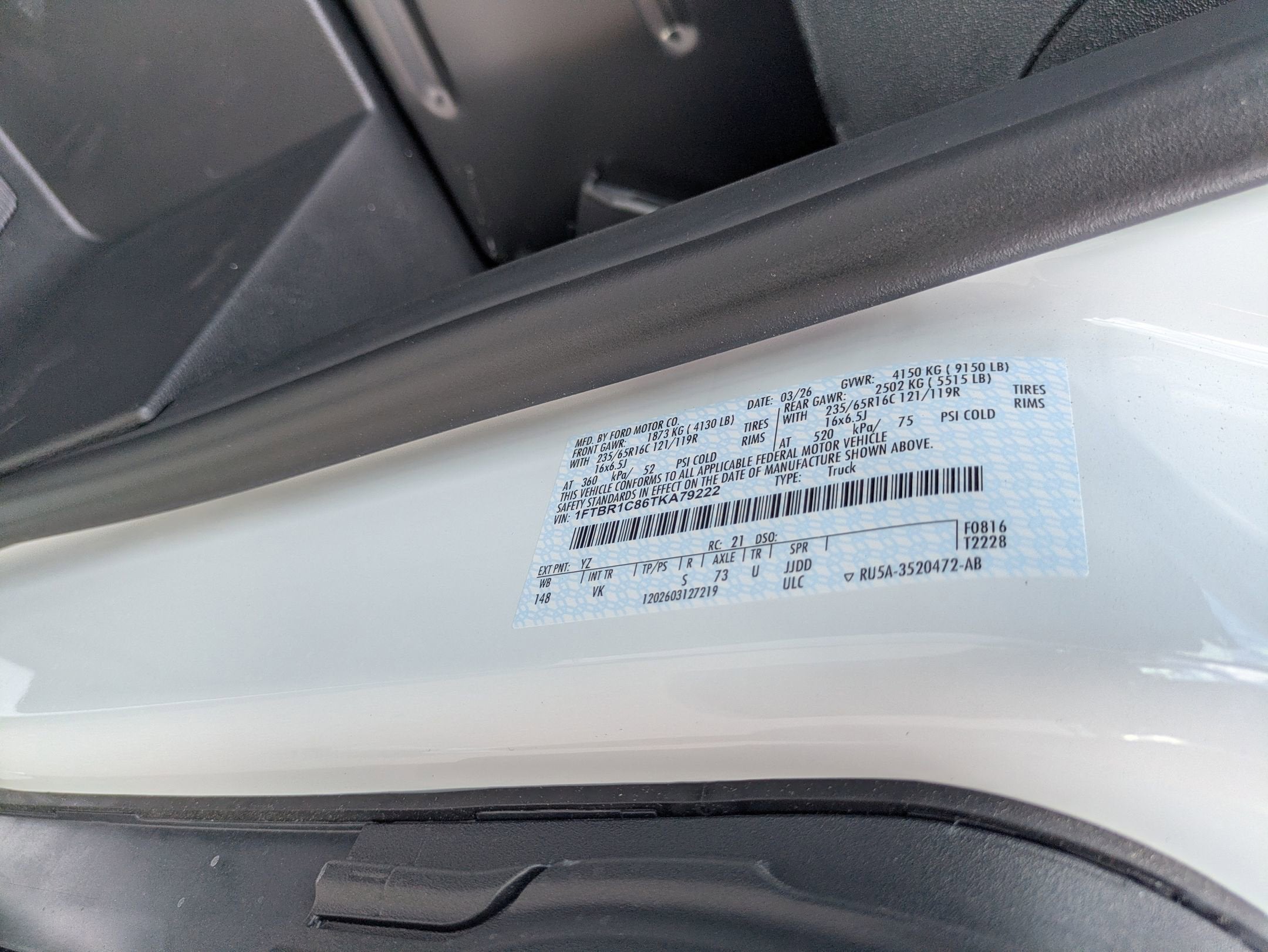 2026 Ford Transit Cargo Van Base