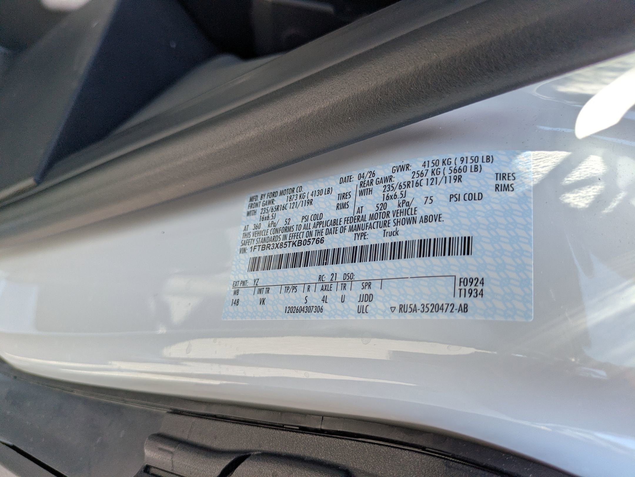 2026 Ford Transit Cargo Van Base