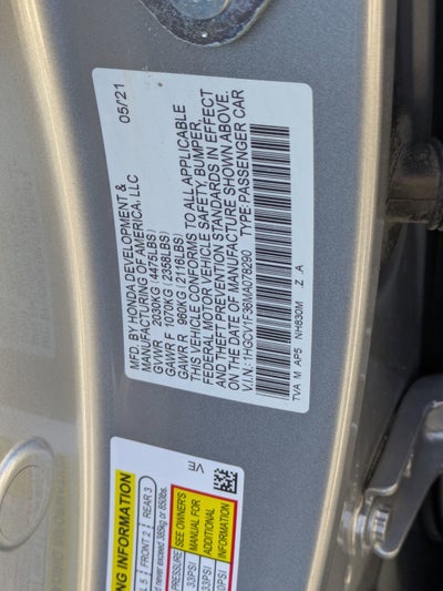 2021 Honda Accord Sedan Sport