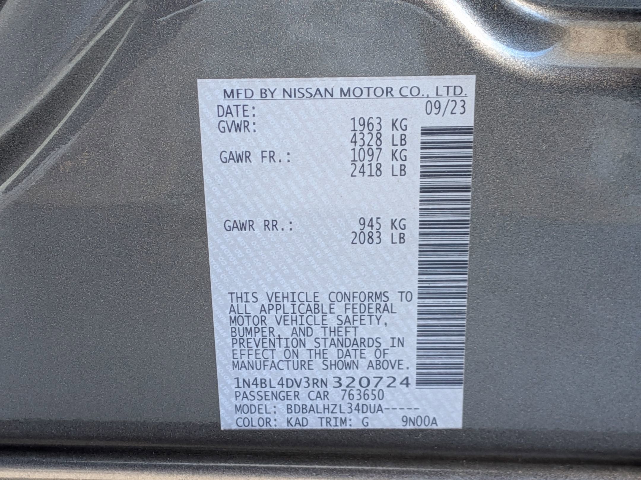 2024 Nissan Altima 2.5 SV